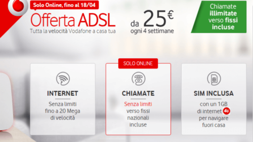 Le offerte Vodafone per l’ADSL, navigazione Internet e telefono