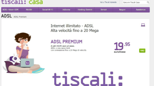 Offerte Solo ADSL : Tiscali ADSL Premium