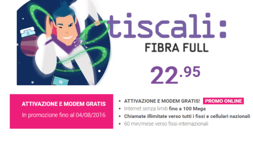Tiscali Fibra Full in Promozione Online